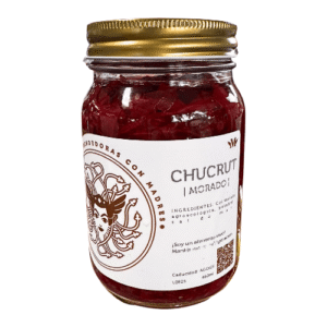 Chucrut morado Medusa Fermenta col fermentada artesanal en frasco de vidrio natural