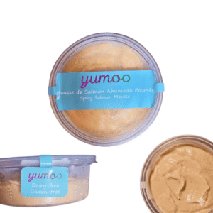 Mousse de salmón ahumado picante Yummo, dip vegetal sin lácteos hecho con tofu y chile natural