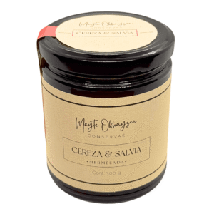 Mermelada de cereza y salvia artesanal en frasco de 300 g mayte okhuysen
