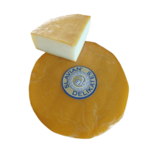 Queso Cheddar Ahumado artesanal Delislav 200g elaborado en Guadalajara Jalisco