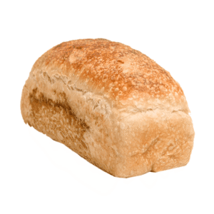 Pan de barra de masa madre elaborado con harina blanca, fermentación lenta y corteza dorada.