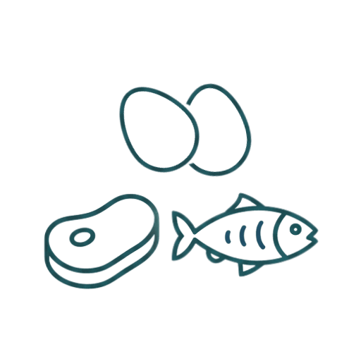 Huevo, carne y pescado de productores locales