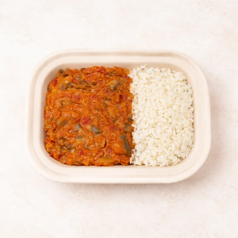 Champiñones salteados en salsa cremosa de chipotle ahumado con arroz al chile güero – Ana Ro Foods La Comuna